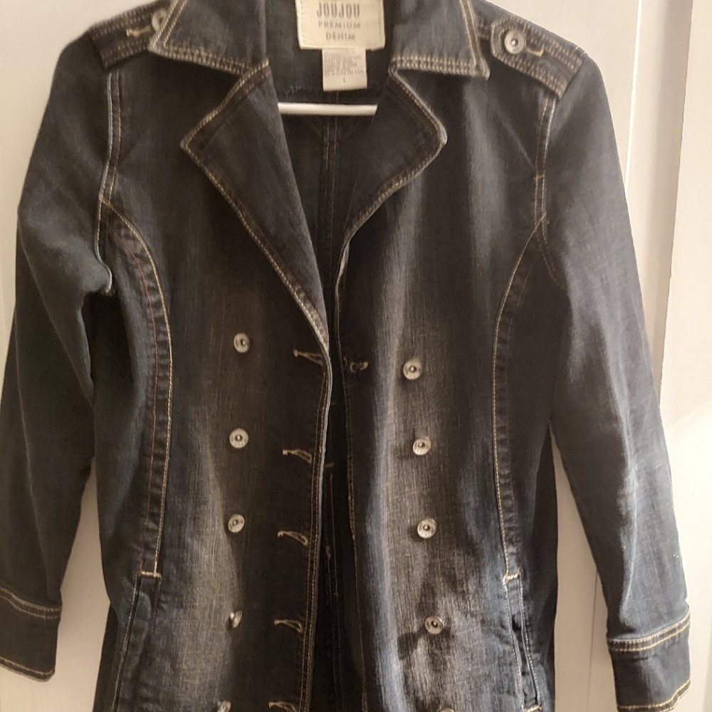 Distressed Denim Blazer